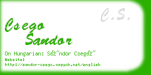 csego sandor business card